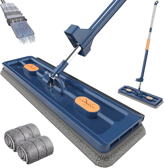 SwiftMop™ - Balai Serpillière Microfibre 360° Grand Format (42cm)