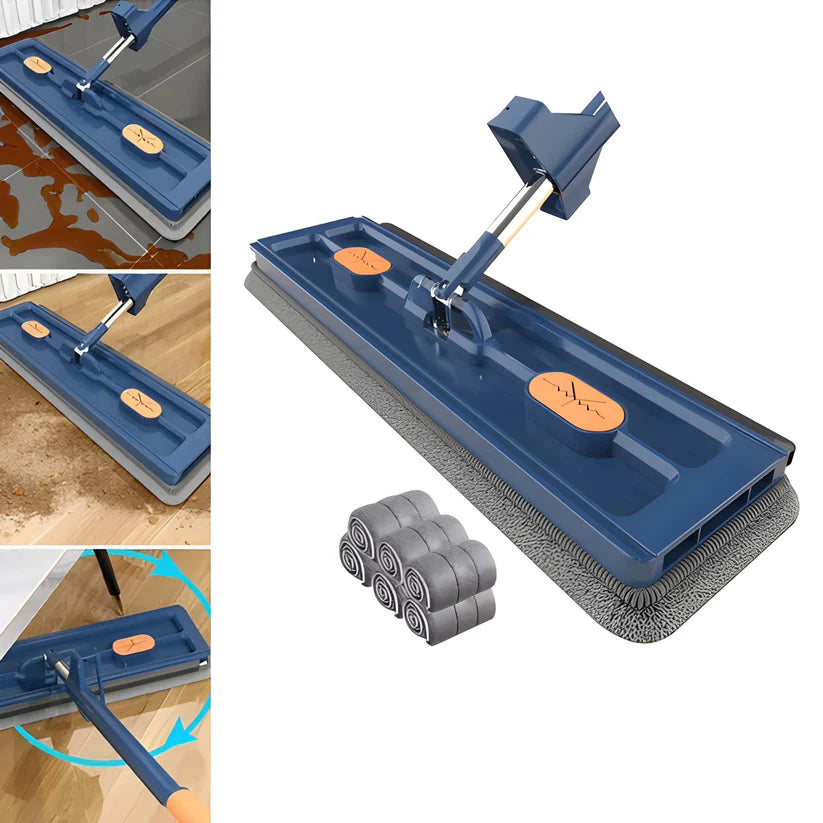 SwiftMop™ - Balai Serpillière Microfibre 360° Grand Format (42cm)